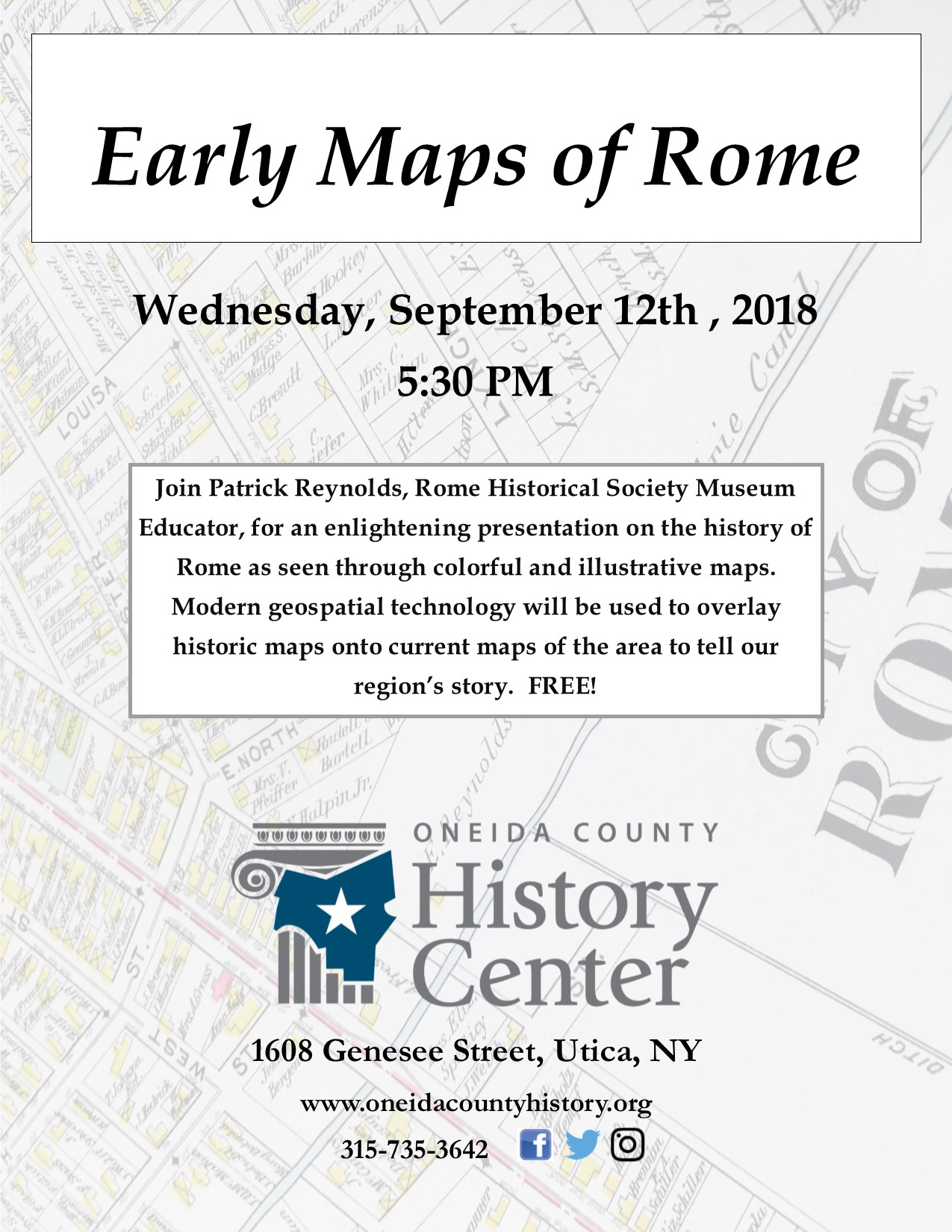 Utica Rome Map Early Maps of Rome - Utica Phoenix