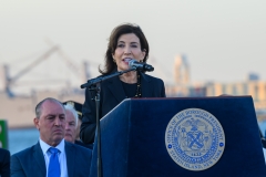 September 11, 2024 — Staten Island, NY —
Governor Kathy Hochul delivers remarks at the Staten Island 9/11 Memorial Ceremony. (Susan Watts/Office of Governor Kathy Hochul)