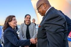 September 11, 2024 — Staten Island, NY —
Governor Kathy Hochul delivers remarks at the Staten Island 9/11 Memorial Ceremony. (Susan Watts/Office of Governor Kathy Hochul)