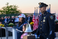 September 11, 2024 — Staten Island, NY —
Governor Kathy Hochul delivers remarks at the Staten Island 9/11 Memorial Ceremony. (Susan Watts/Office of Governor Kathy Hochul)