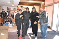 L to R: DJ Salsa, Rev Ladonna Clark, Roosevelt Patterson, and DJ Duss at Rebuild the Village Hip Hop Concert 