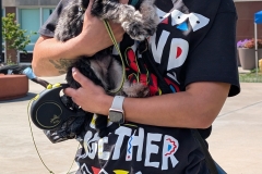Project Rise Coordinator, Mona Lisa Fermin-Fennell and dog